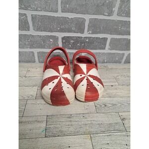Crocs Classic Lined Holiday Candy Cane‎ Clogs Shoes Unisex Size Junior  3